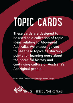 Topic Cards (30 Aboriginal  Content Cards)