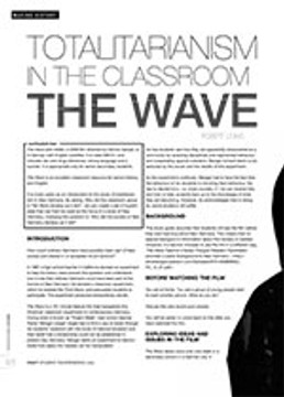 Totalitarianism in the Classroom: <i>The Wave</i>