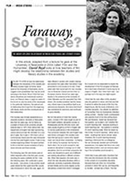 Faraway, So Close? The Under-explored Relationship between Film Studies and Literary Studies