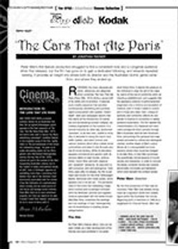 The NFSA? Kodak/Atlab Cinema Collection: <i>The Cars That Ate Paris</i>