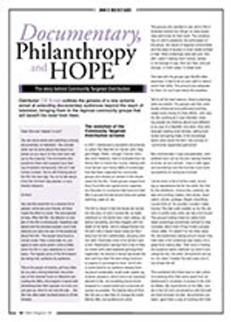 Documentary, Philanthropy and <i>HOPE</i>: The Story Behind Community Targeted Distribution