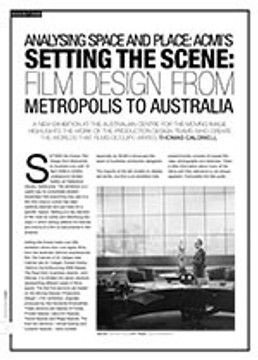 Analysing Space and Place: ACMI? <i>Setting the Scene: Film Design from Metropolis to Australia</i>