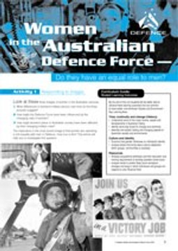 Women in the Australian Defence Force ?Do they have an equal role to men?