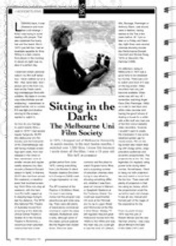 Sitting in the Dark: The Melbourne Uni Film Society