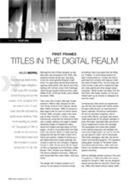 First Frames: Titles in the Digital Realm