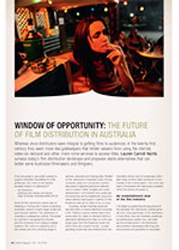 Window of Opportunity: The Future of Film Distrubition in Australia