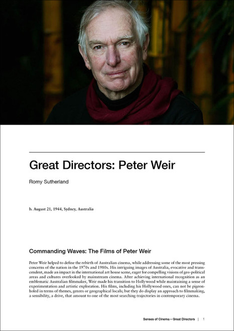 Great Directors:  Peter Weir