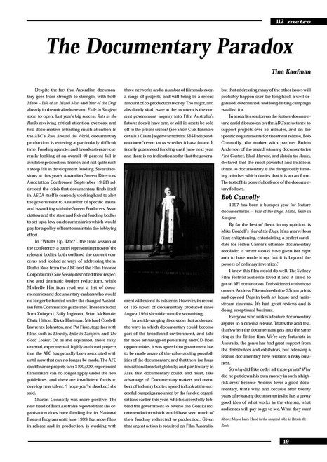 The Documentary Paradox