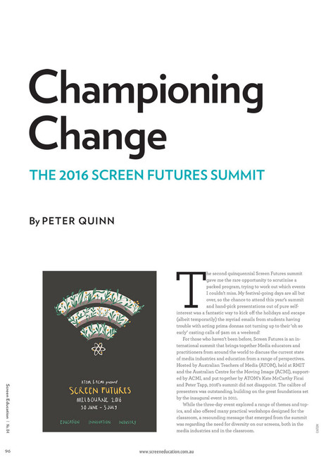 Championing Change: The 2016 Screen Futures Summit