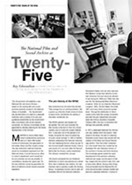 The National Film and Sound Archive at Twenty-Five