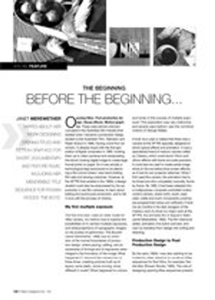 The Beginning Before the Beginning...