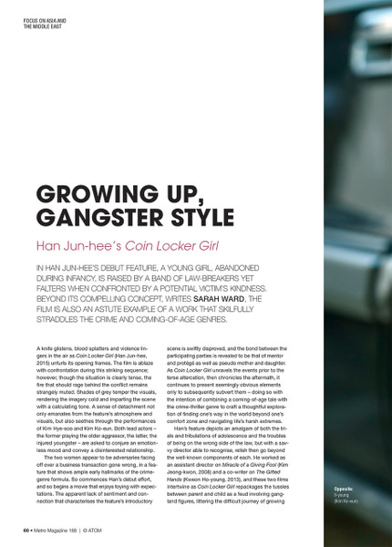 Growing up, Gangster Style: Han Jun-hee's Coin Locker Girl