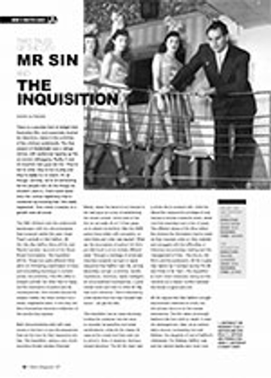 Document: <i>Mr Sin</i> and <i>The Inquisition</i>