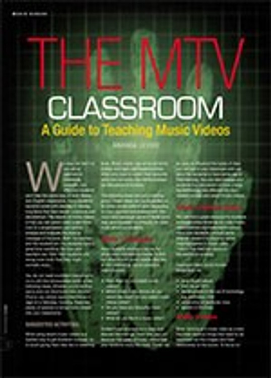 The MTV Classroom: A Guide to Teaching Music Videos