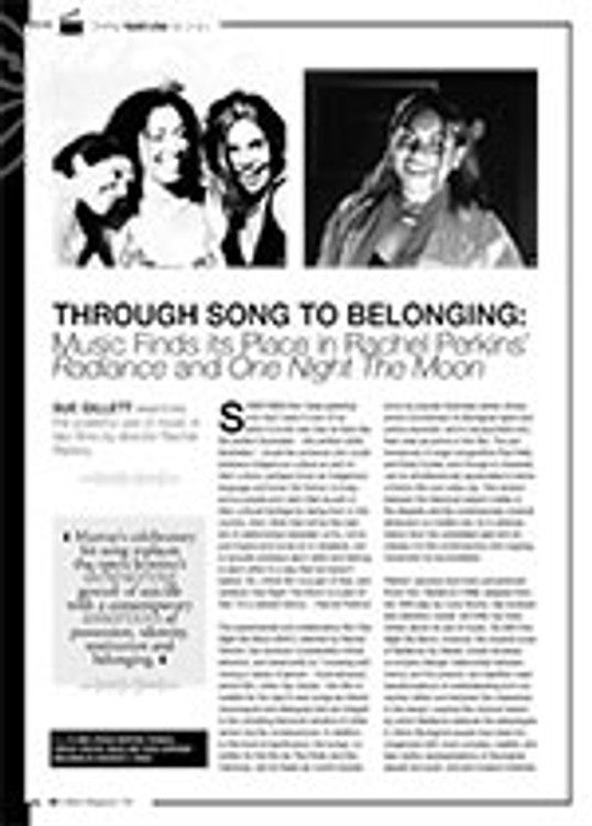 Through Song to Belonging: Music Finds its Place in Rachel Perkins?<i>Radiance</i> and <i>One Night the Moon</i>