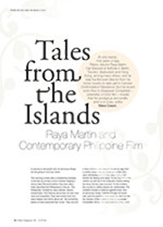 Tales from the Islands: Raya Martin and Contemporary Philippine Film