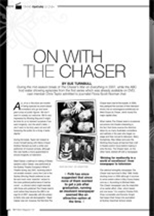 On With <i>The Chaser</i>