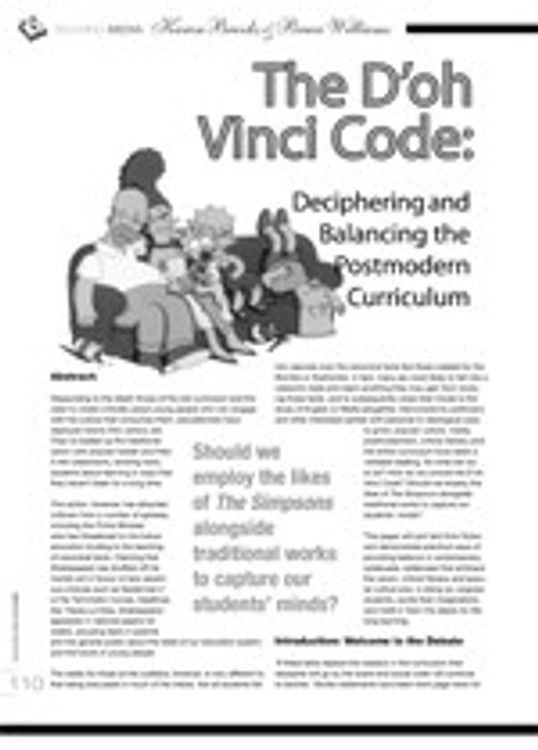 The D'oh Vinci Code: Deciphering and Balancing the Postmodern Curriculum