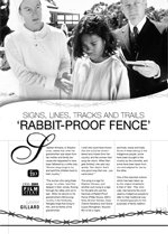 Signs, Lines, Tracks and Trails: Rabbit-Proof Fence