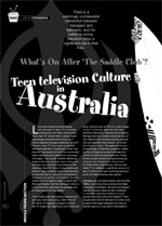 What's on After the Saddle-Club? The Television Culture in Australia