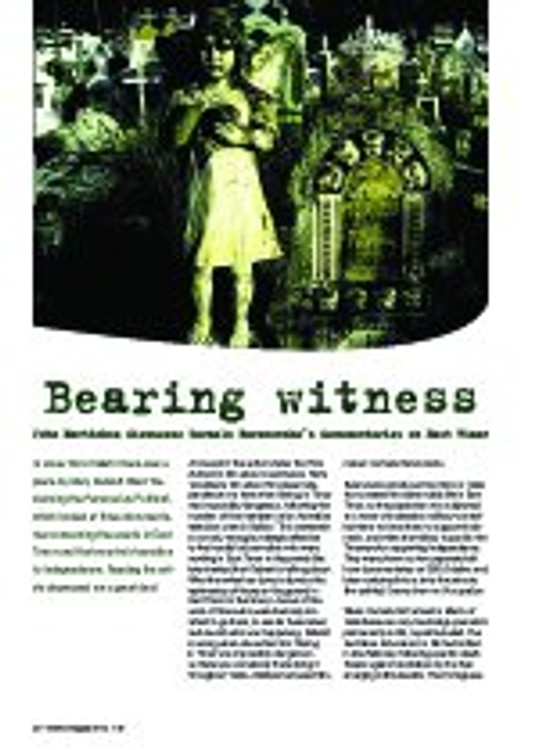 Bearing Witness: Carmela Baranowska's documentaries on East Timor