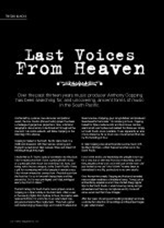 Last Voices From Heaven