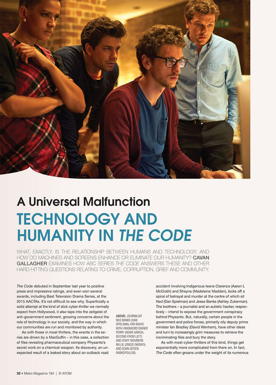 A Universal Malfunction: Technology and Humanity in The Code