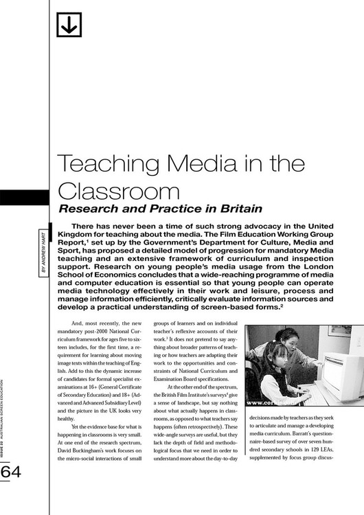 Teaching Media in the Classroom: Research and Practice in Britain