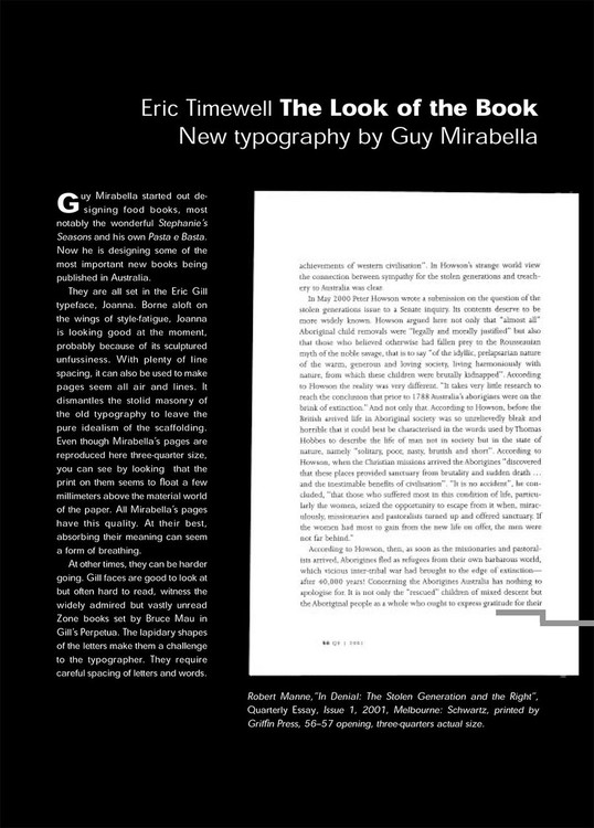 The Look of the Book: New Tyopgraphy by Guy Mirabella