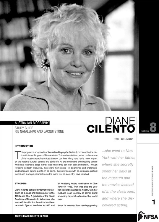 Australian Biography Series - Diane Cilento (Study Guide) 