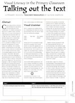 Visual Literacy in the Primary Classroom: Talking out the Text - The ...