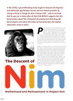 The Descent of Nim: Motherhood and Maltreatment in Project Nim - The ...