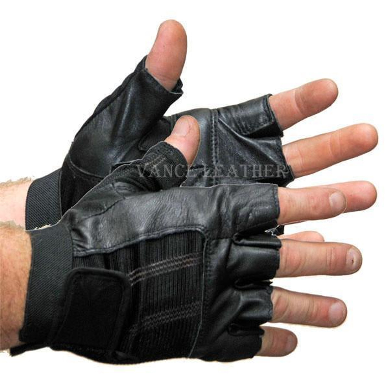 black finger gloves