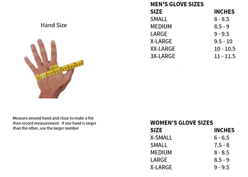 Gerbing Heated Gloves Size Chart