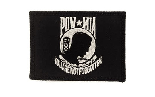 QQSD POW MIA Flag Patch - 'You Are Not Forgotten' Tactical Hook And Loop Patch, 2 Pack