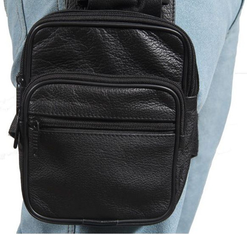 Leather Thigh Bag With Gun Pocket