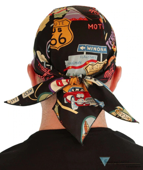 Classic Route 66 Black Skull Cap Classic Route 66 Black Skull Cap