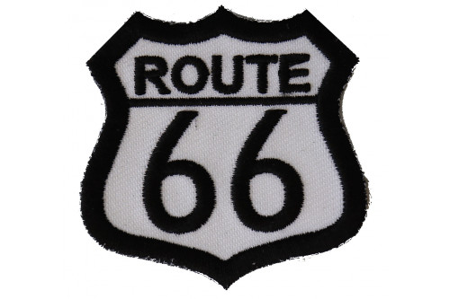 Route 66 White Patch for Bikers