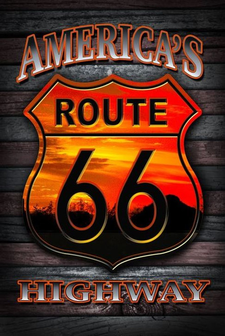Route 66 Sunset Sign