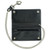 Leather Trucker Chain Wallet - Black Bi-Fold with Skull inside Leather Trucker Chain Wallet - Black Bi-Fold with Skull inside