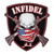 American Infidel Skull and Shield Patch American Infidel Skull and Shield Patch