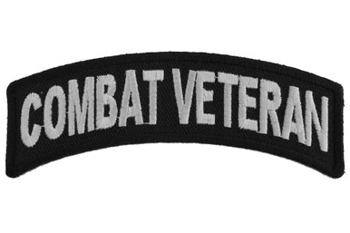 Combat Veteran Small Rocker Patch | Biker Motorcycle Kingman AZ Route 66