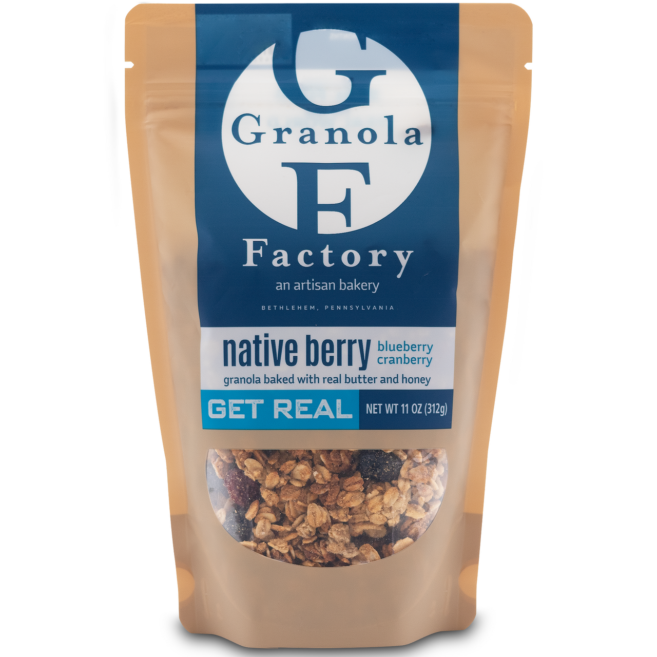 NATIVE BERRY BLUEBERRY CRANBERRY ALL NATURAL BAKED GRANOLA