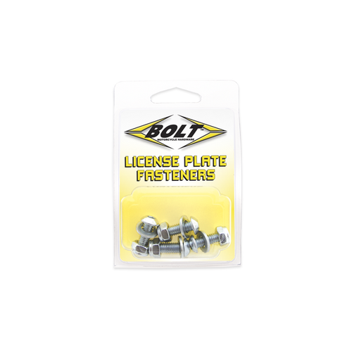 License Plate Zinc Plated Bolt and Nuts - 4 pack
