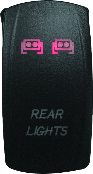 DragonFire Racing Lighted Switch Rear Light On/Off Red - 521392