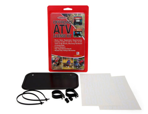 Hardline Black Aluminum ATV License Plate