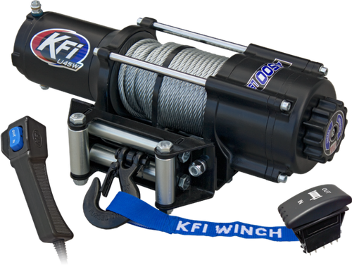 KFI 4500 lb Wide Winch with Steel Cable - U45w-R2