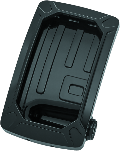 Kuryakyn Nova Curved Vertical Mount Side License Plate Holder Gloss Black - 3191