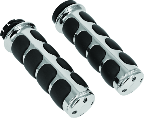 Kuryakyn ISO Grips Without Throttle Boss Dual Cable Chrome - 6205
