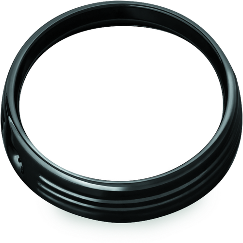 Kuryakyn 7in Headlight Trim Ring Black - 6916